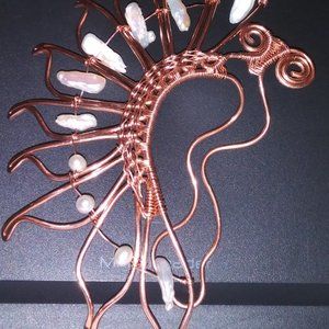 Celtic Copper Angel Wing Hair Pin